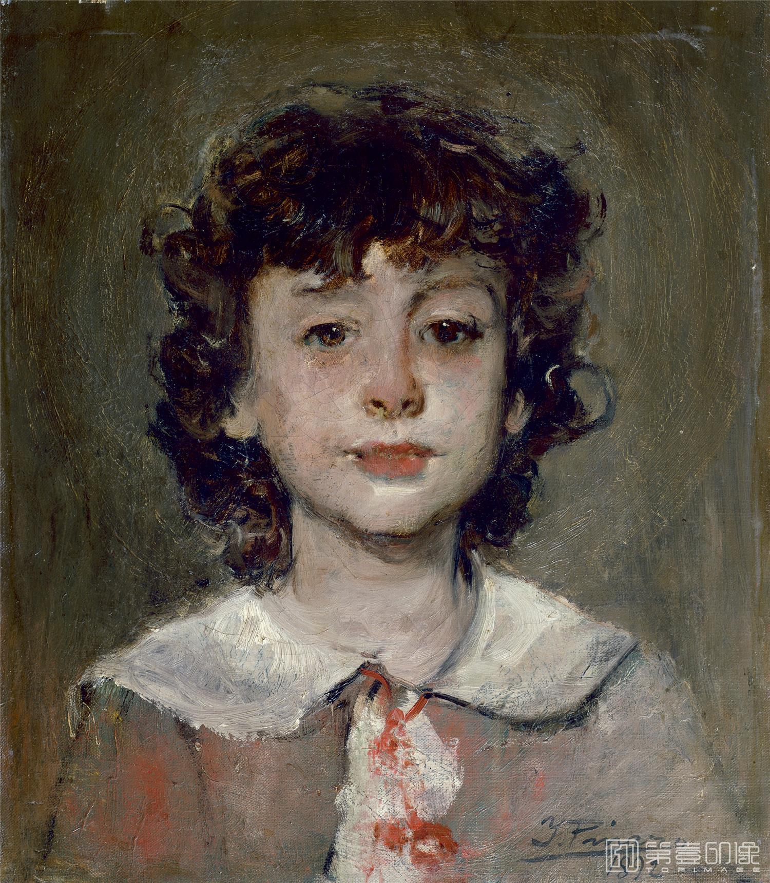 油画-西班牙普拉多美术馆油画藏画-Pinazo Camarlench, Ignacio-Ignacio, hijo del artista-42cm x 37cm-2131